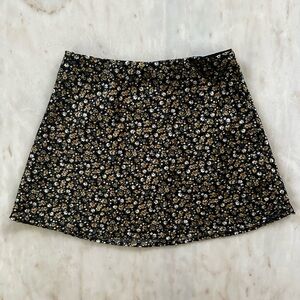 Aeropostale Satin Floral Mini Skirt